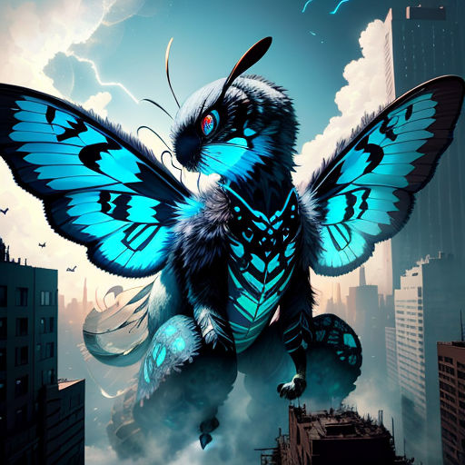 Blacklight Goodness - Imago Mothra by AlmightyRayzilla -- Fur Affinity  [dot] net