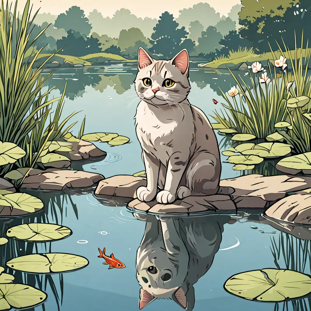 The Patient Cat and the Clever Fish