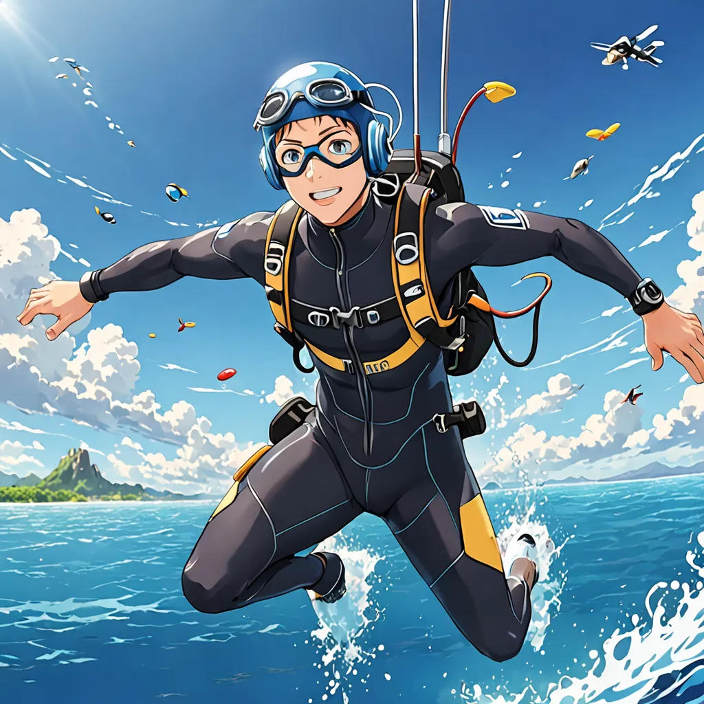 The Skydiving Swimmer