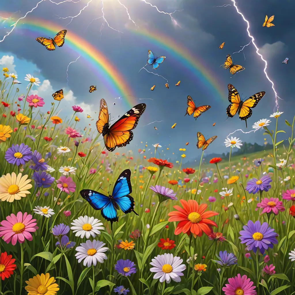 Rainbow and Lightning: A Friendship in the Meadow