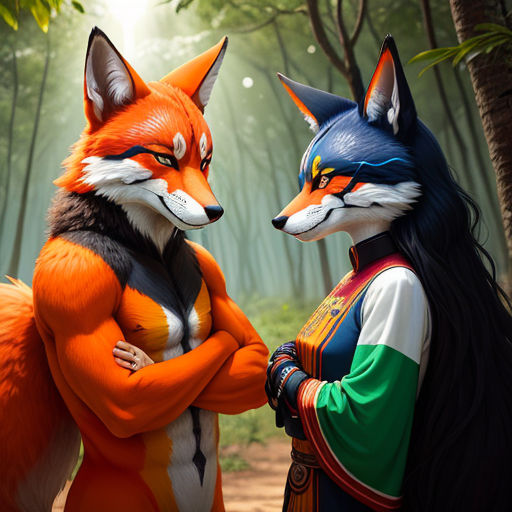 The Fox and the Guará Wolf