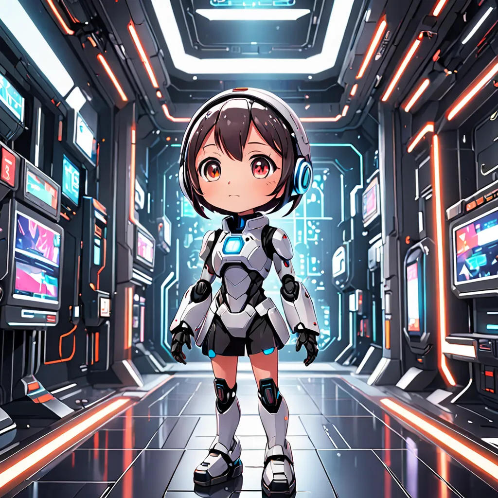 Lovely Little Robot Girl