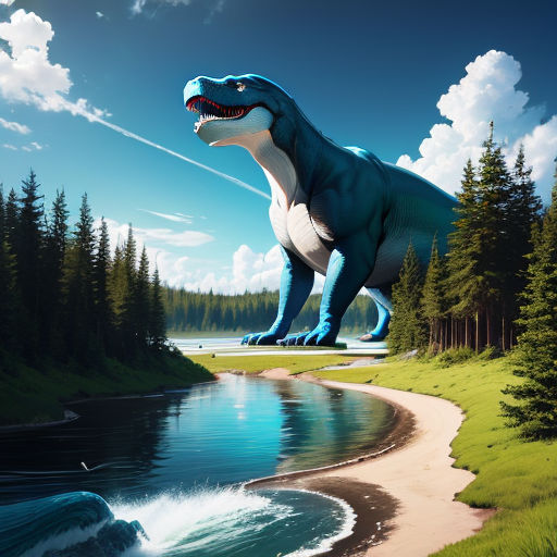 The Blue T-Rex's Ocean Adventure