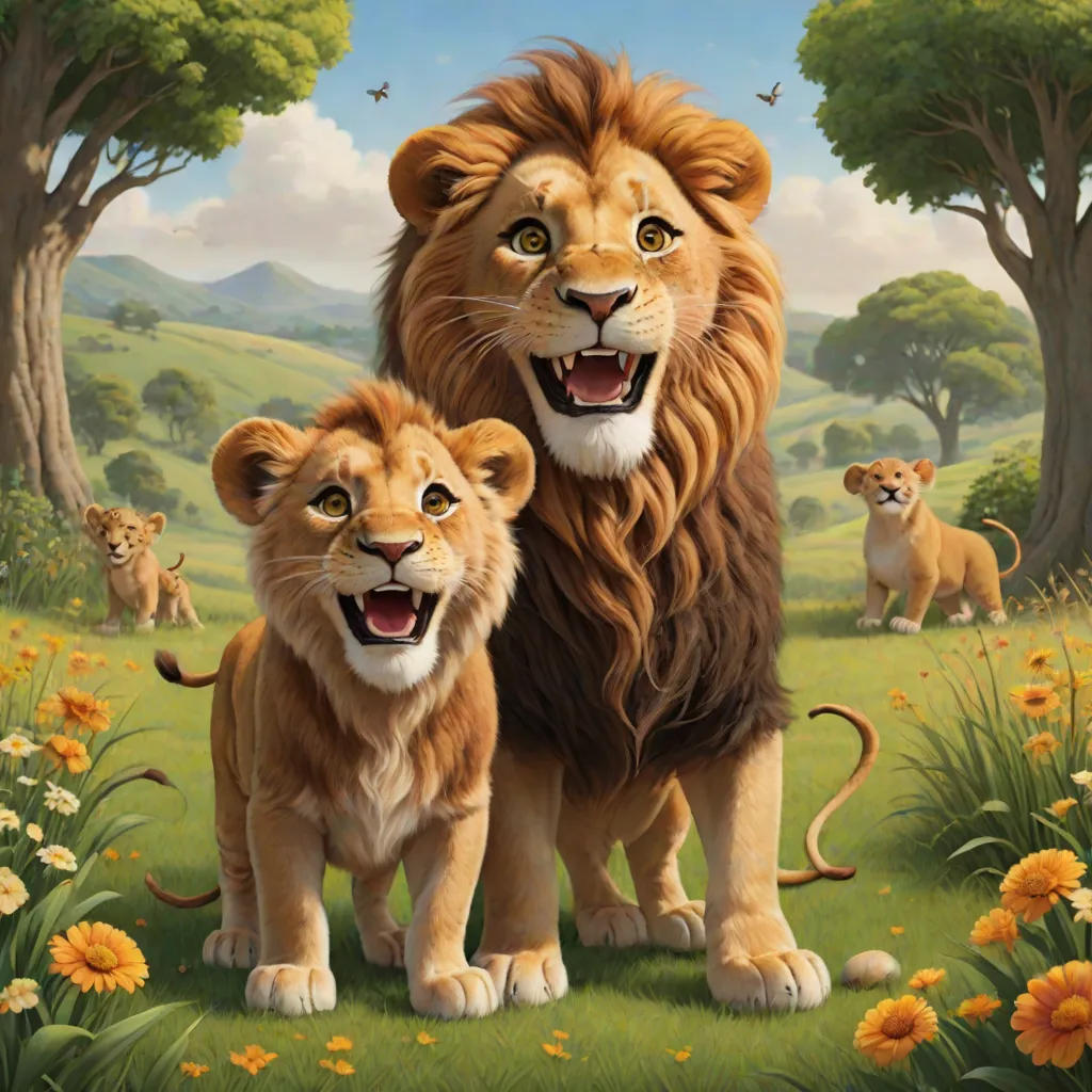 The Brave Little Mouse and the Majestic Lion