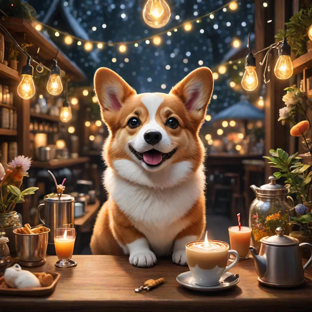 Twilight at the Corgi Café
