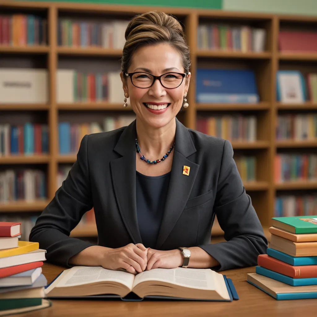 a woman sitting at a table with a book in front of her and a stack of books behind her, heidelberg school, a character portrait, Eizan Kikukawa, professional photo