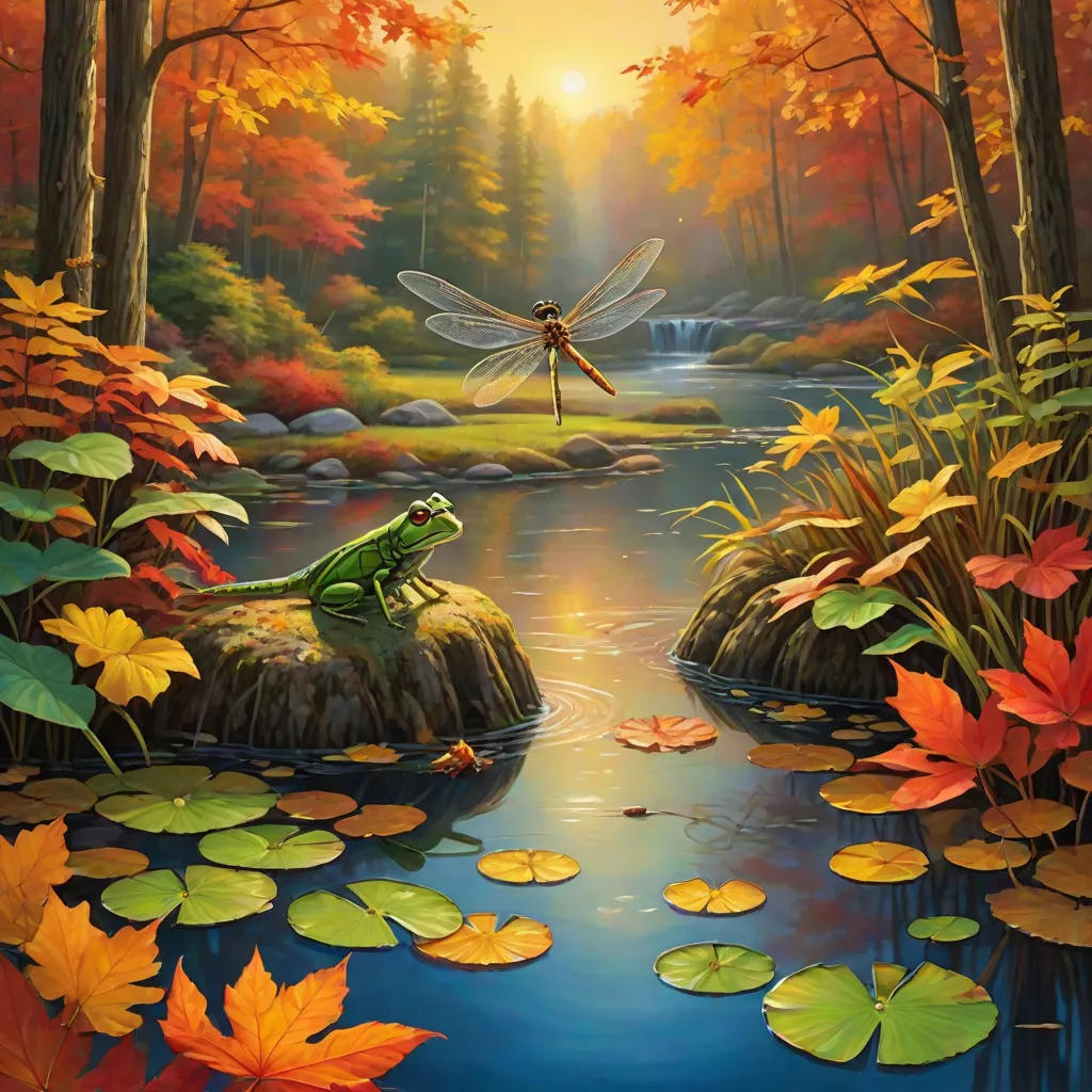The Autumn Friendship of the Dragonfly and the Frog