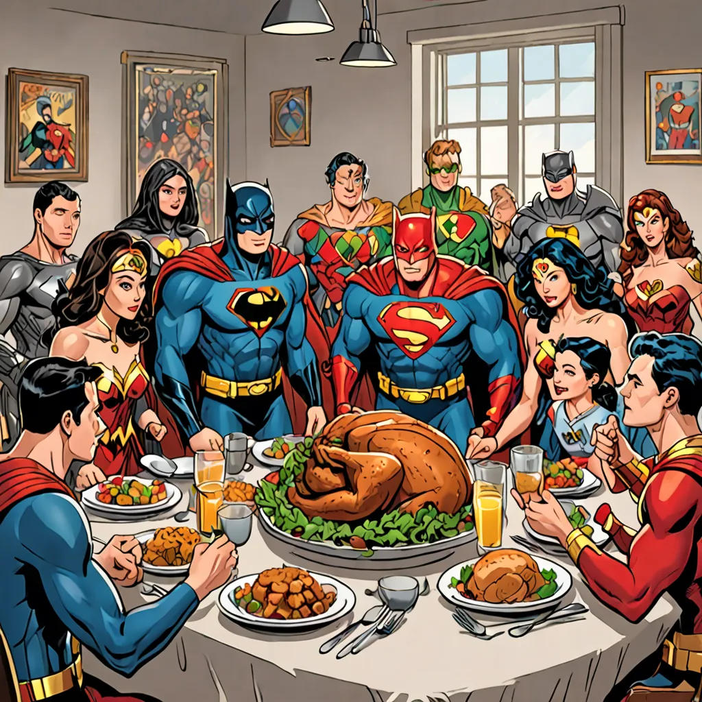 The Justice League Thanksgiving