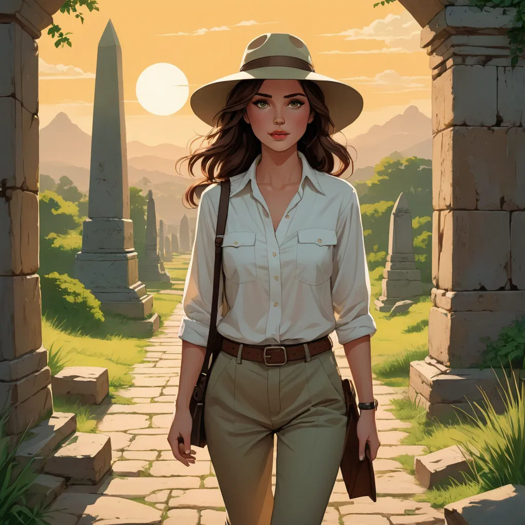 a woman in a hat walking down a path with a bag on her shoulder and a suitcase on her shoulder, fantasy art, a character portrait, Charlie Bowater, rossdraws global illumination