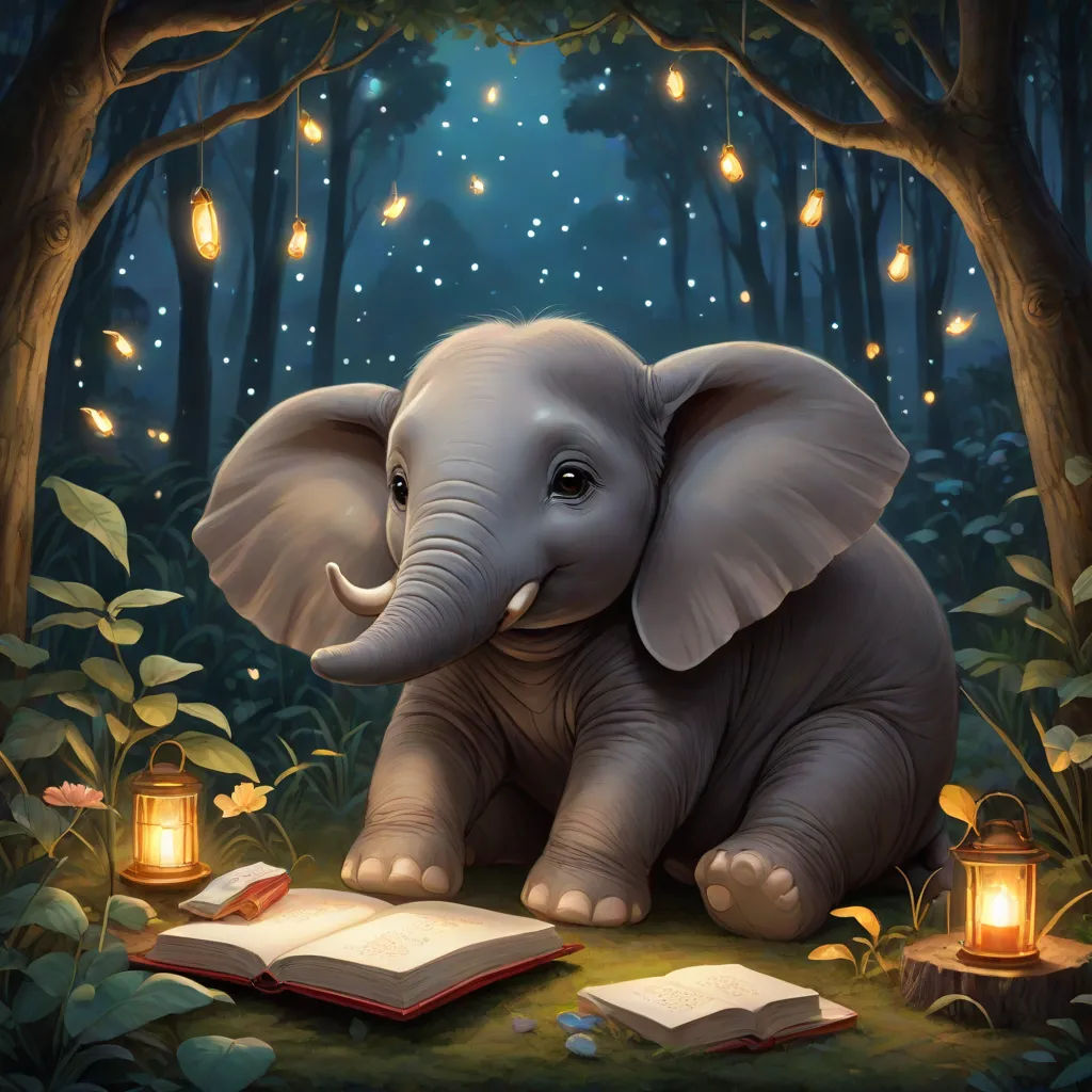 Le petit éléphant et les rêves d'histoires