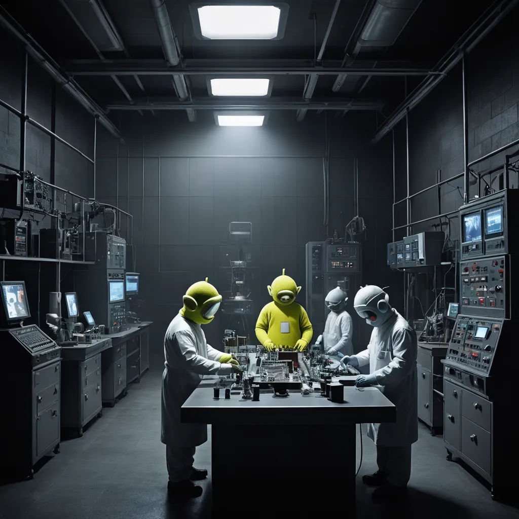 a group of people in a room with a chess board and a robot in the middle of the room, nuclear art, computer graphics, Chris LaBrooy, promotional image