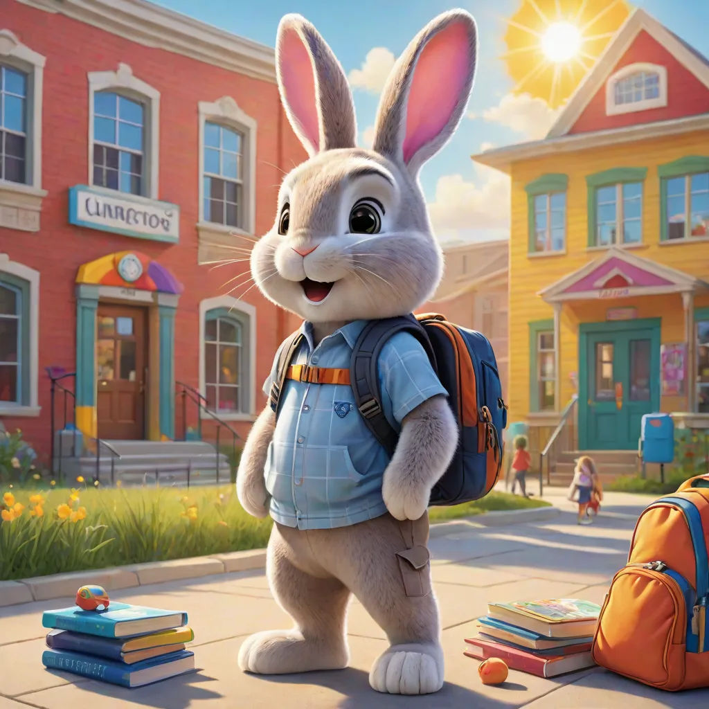 Benny the Curious Bunny Goes to School