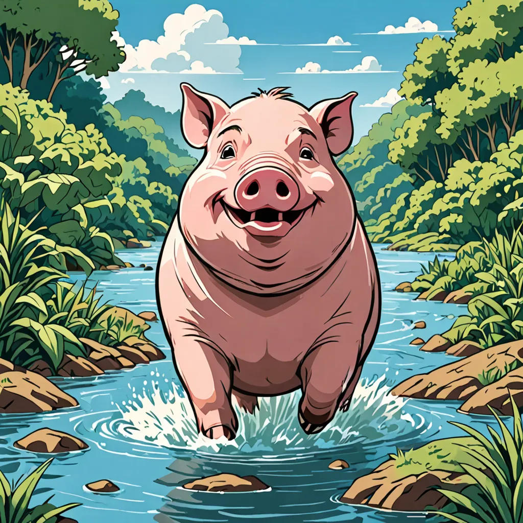 The Big Pig in the River