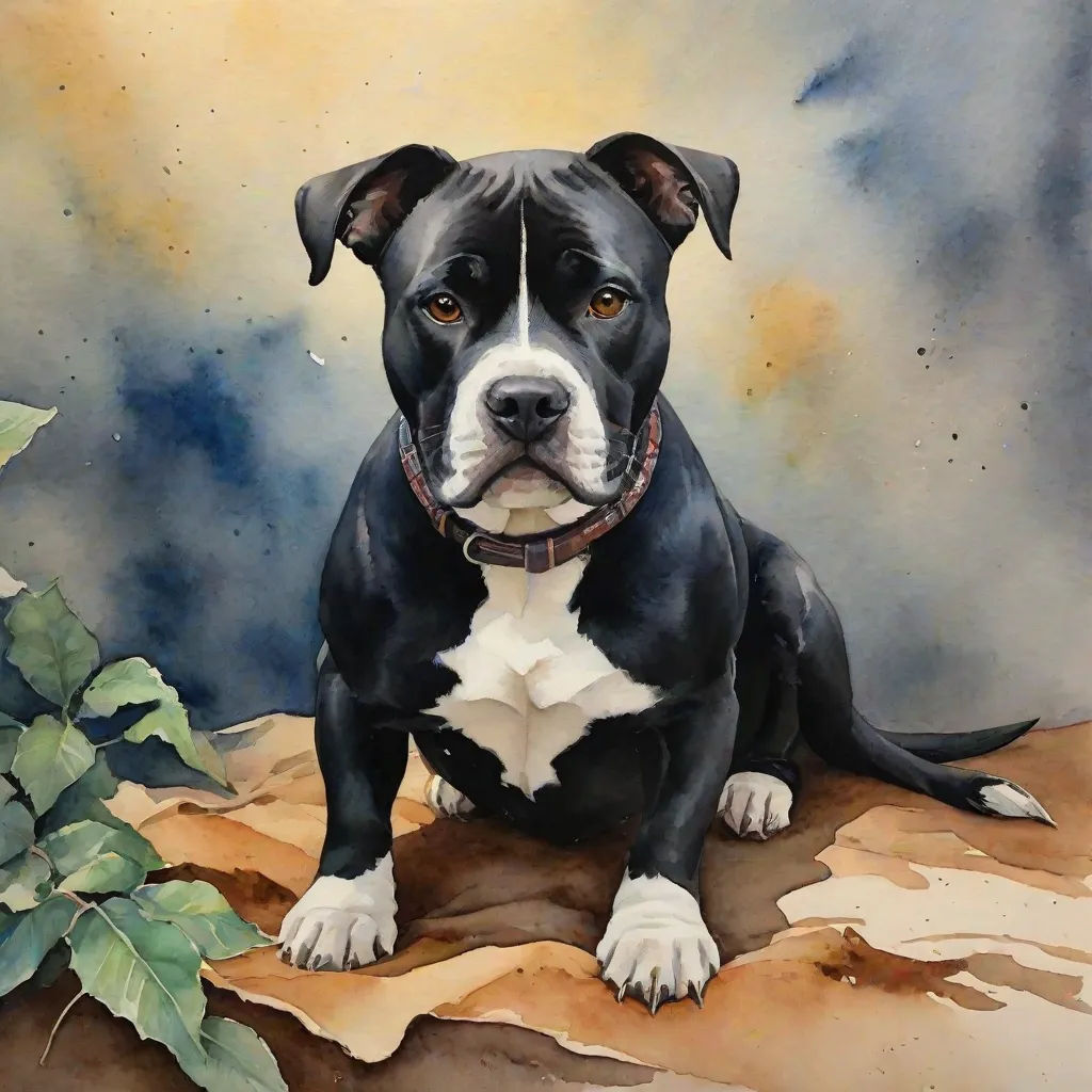 a painting of a dog sitting on a rock with a plant in the background and a sky background with clouds, a watercolor painting, Carol Sutton, photorealism, detailed painting