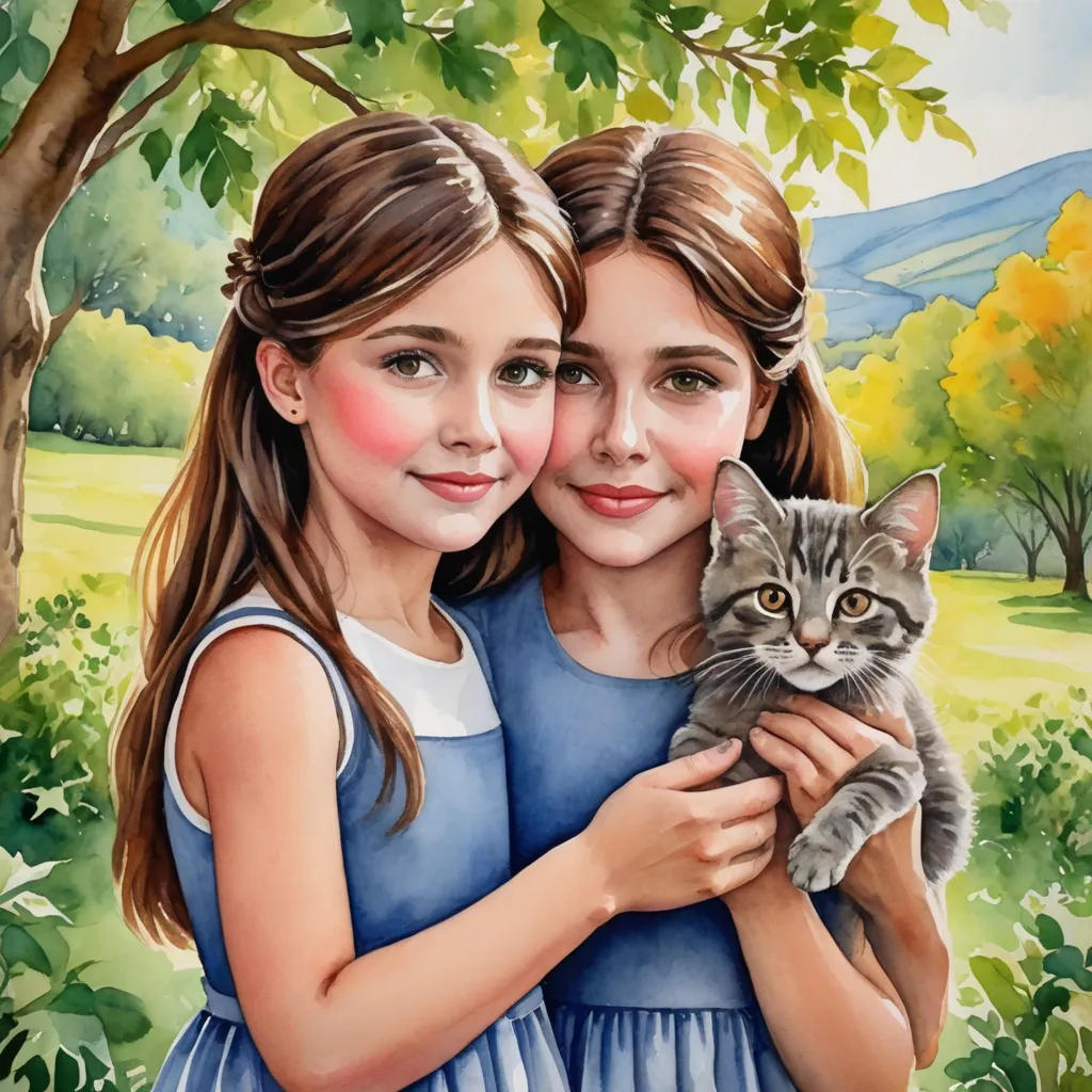 The Girl and Her Beloved Kitten