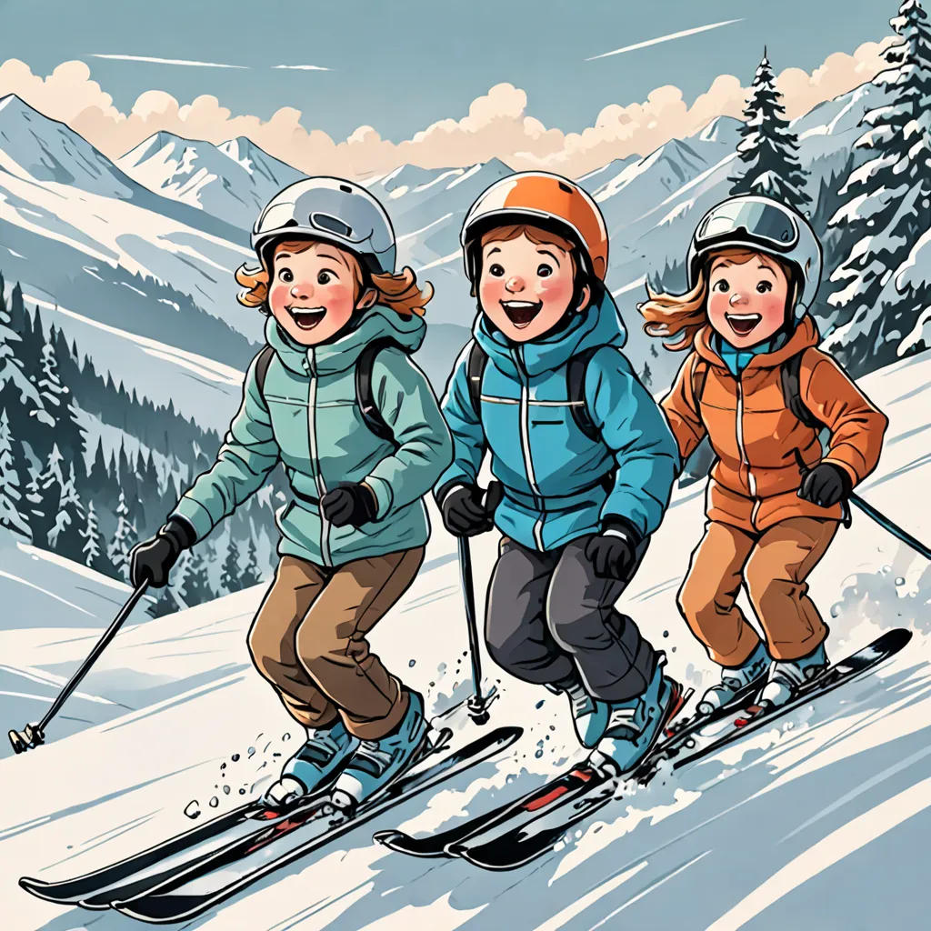 Skiing Siblings