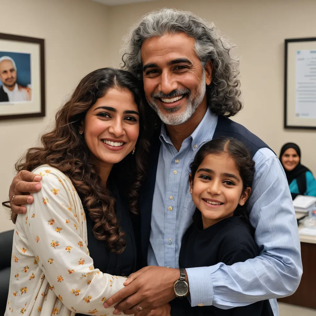a man and woman are hugging each other in an office setting with a man in a blue shirt and a woman in a white dress shirt, hurufiyya, a stock photo, Ahmed Karahisari, professional photo