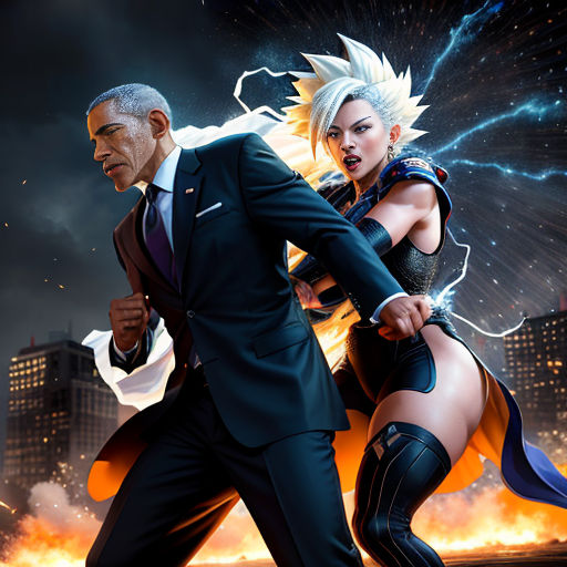 Gear 5 Obama vs Super Saiyan Biden