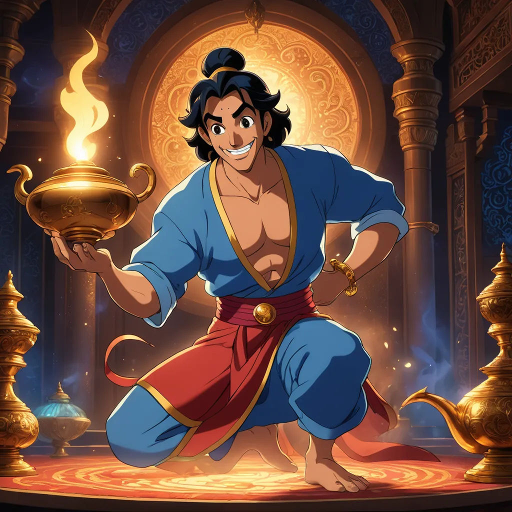 a cartoon character holding a bowl and a pot of gold in his hand and a fire in his other hand, samikshavad, concept art, Altoon Sultan, official art