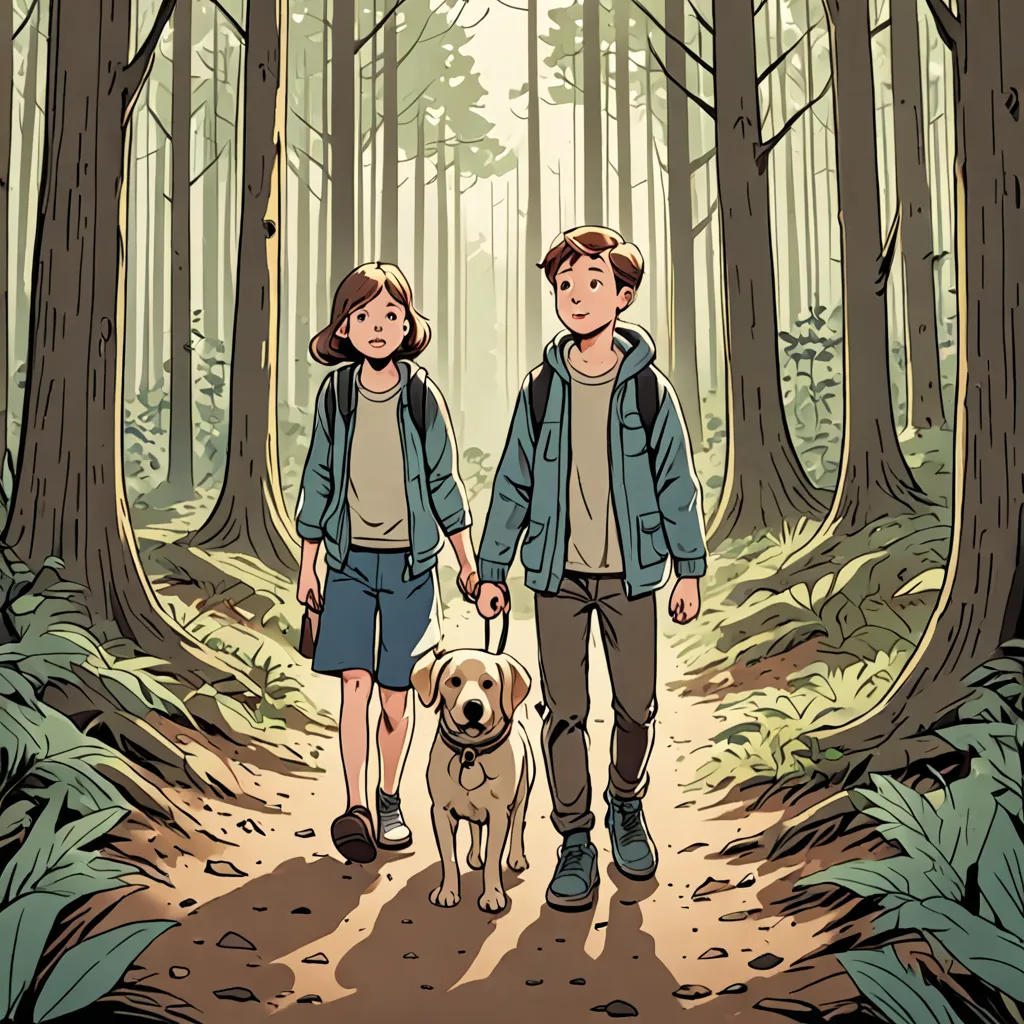 Labradors Lost in the Forest