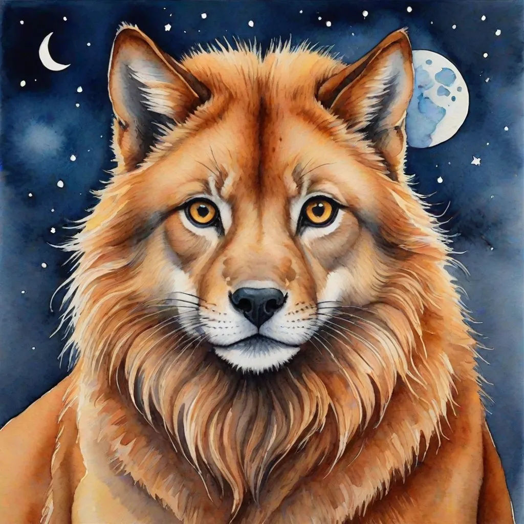 a painting of a fox with a full moon in the background and stars in the sky above it, with a blue background, furry art, an airbrush painting, Aaron Jasinski, airbrush on canvas