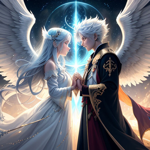 anime angel and demon couple