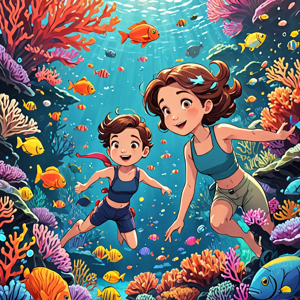 The Underwater Kingdom: Alex and Marina's Adventure