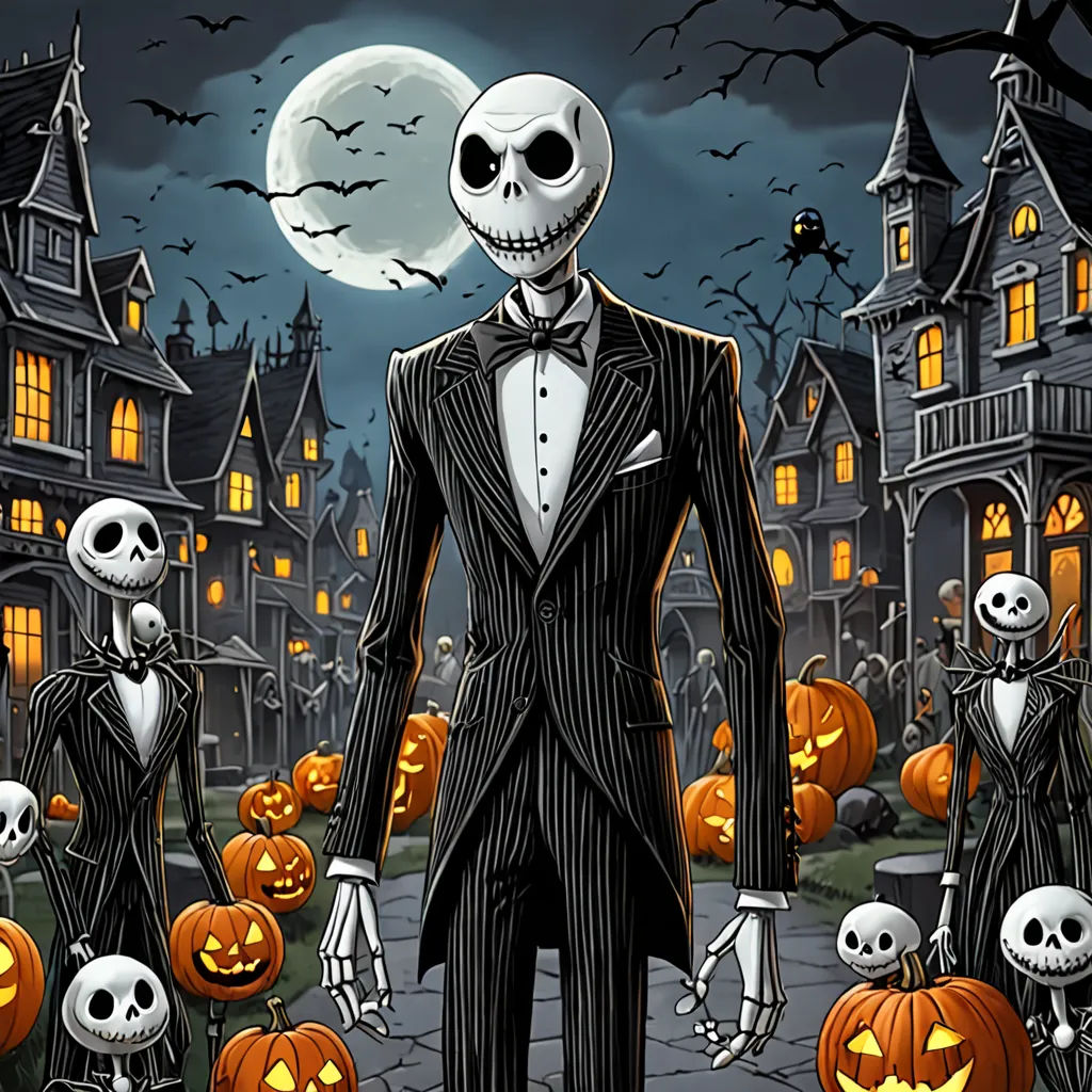 a man in a suit and tie standing in front of a group of skeletons in a graveyard with a full moon behind him, gothic art, a storybook illustration, Anne Stokes, behance hd