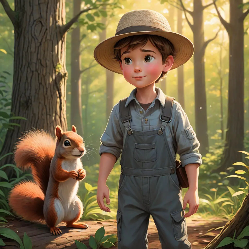 Timmy decided to introduce the healing squirrel to its friends. He brought it to the edge of the forest where the other squirrels usually gathered.