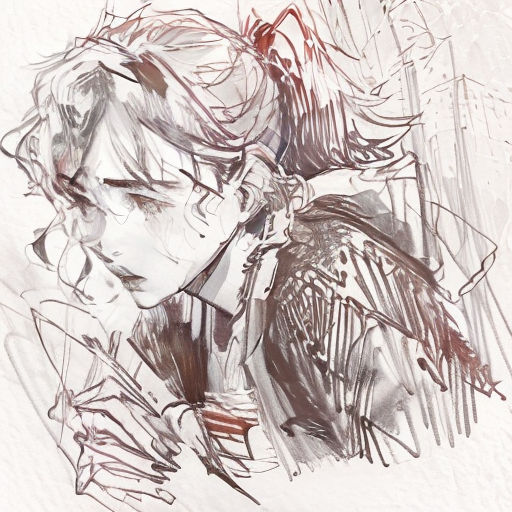 a drawing of a person with a cell phone in their hand and a drawing of a person with a jacket on