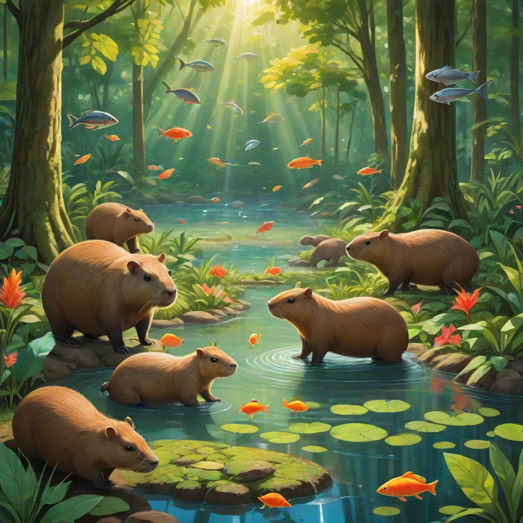 The Capybara and the Fish