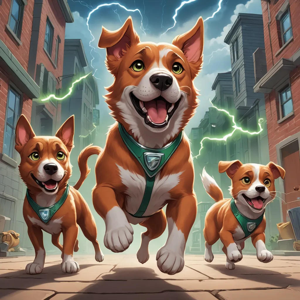 The Super Dogs vs. Gus the Cat