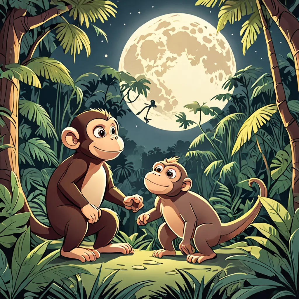 Monkey and Dino's Nighttime Adventure