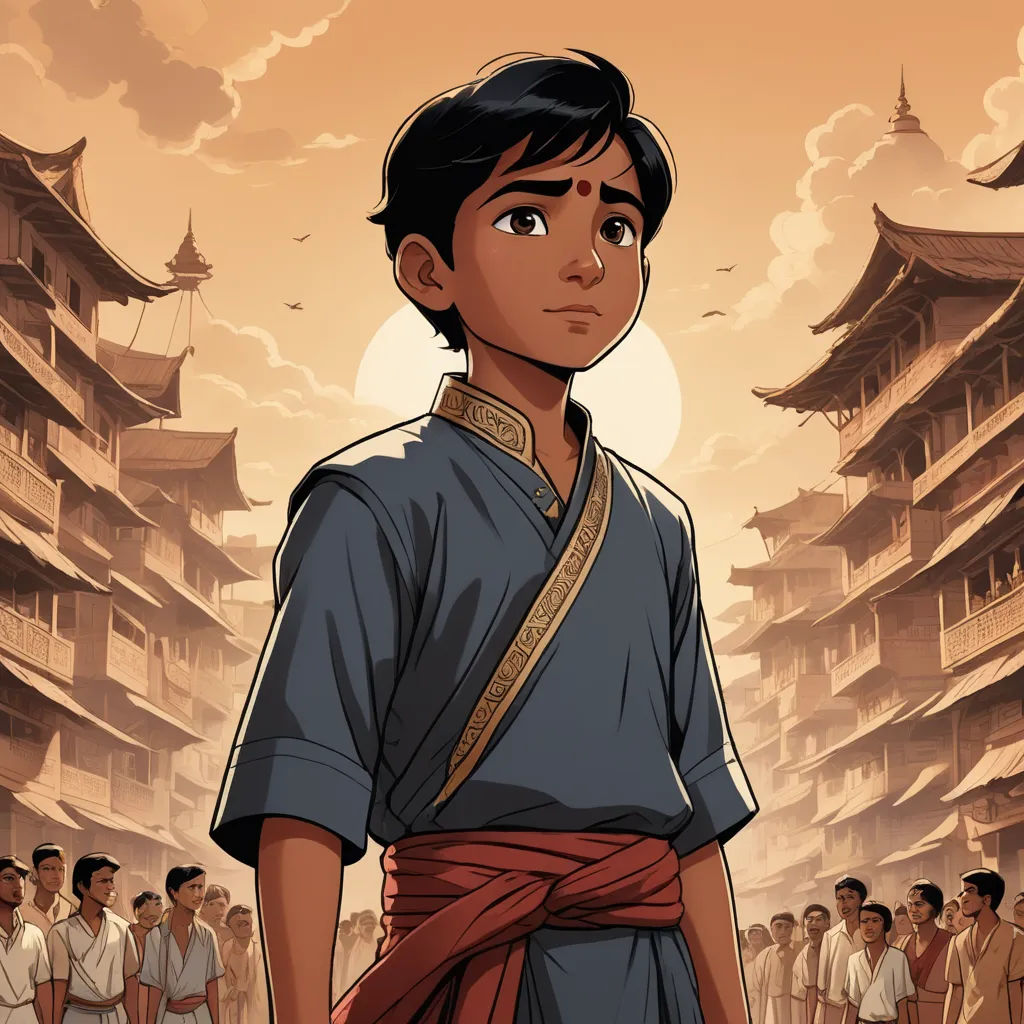 a cartoon of a man in a chinese city with a crowd of people behind him and a sky background, dau-al-set, a comic book panel, Diego Gisbert Llorens, graphic novel