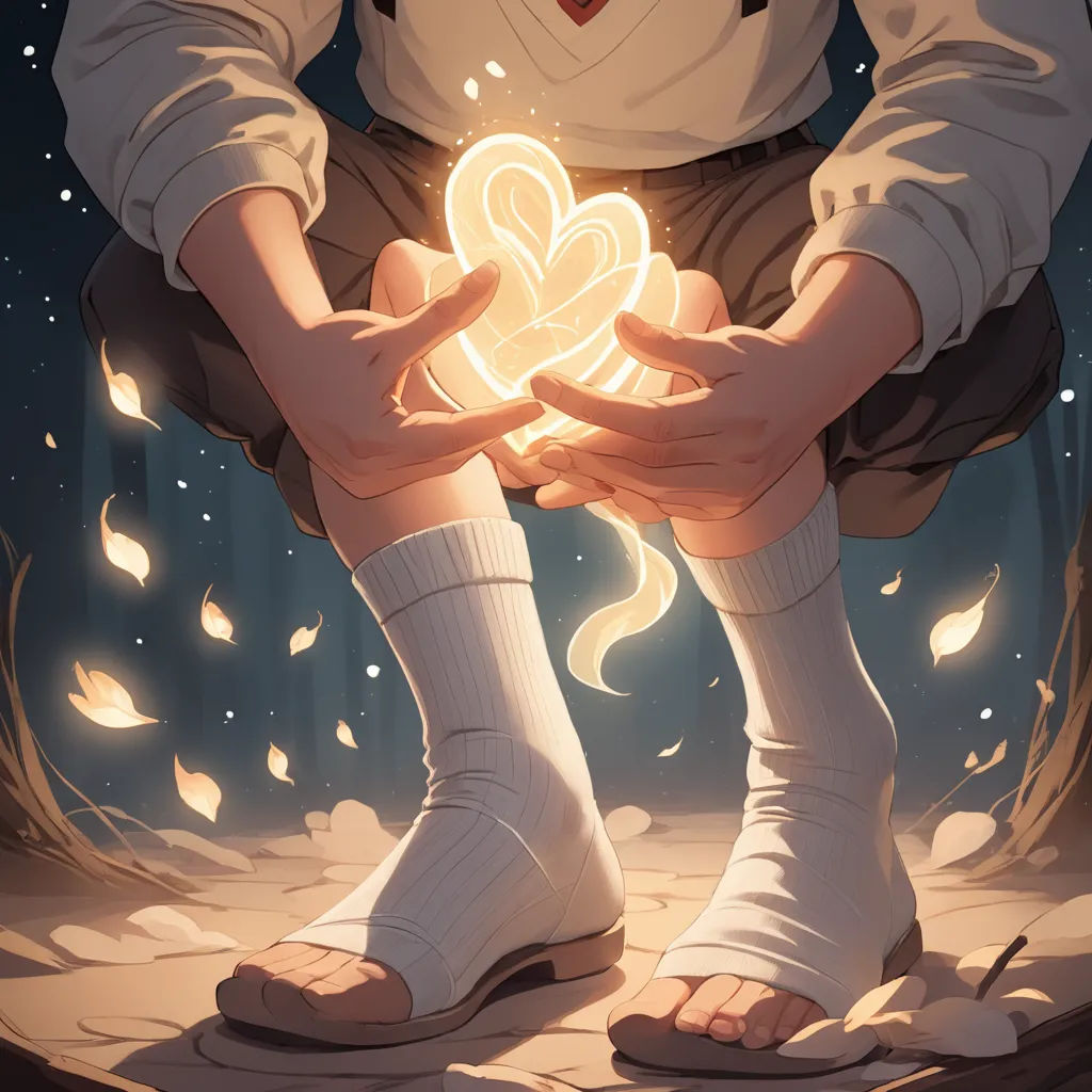 a man sitting on a rock holding a heart shaped object in his hands with a glowing heart in his hands, romanticism, a storybook illustration, Cyril Rolando, rossdraws global illumination