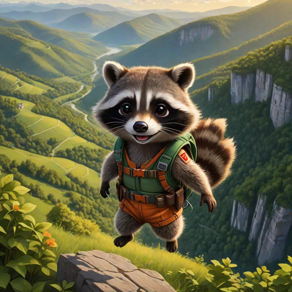 Rocco the Raccoon Goes Skydiving