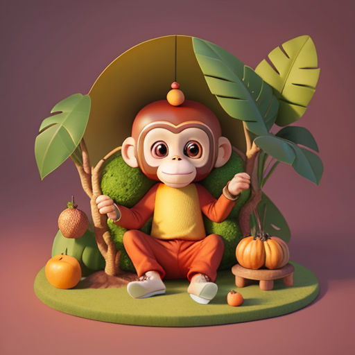 Greedy monkey by Agata Lisiecka