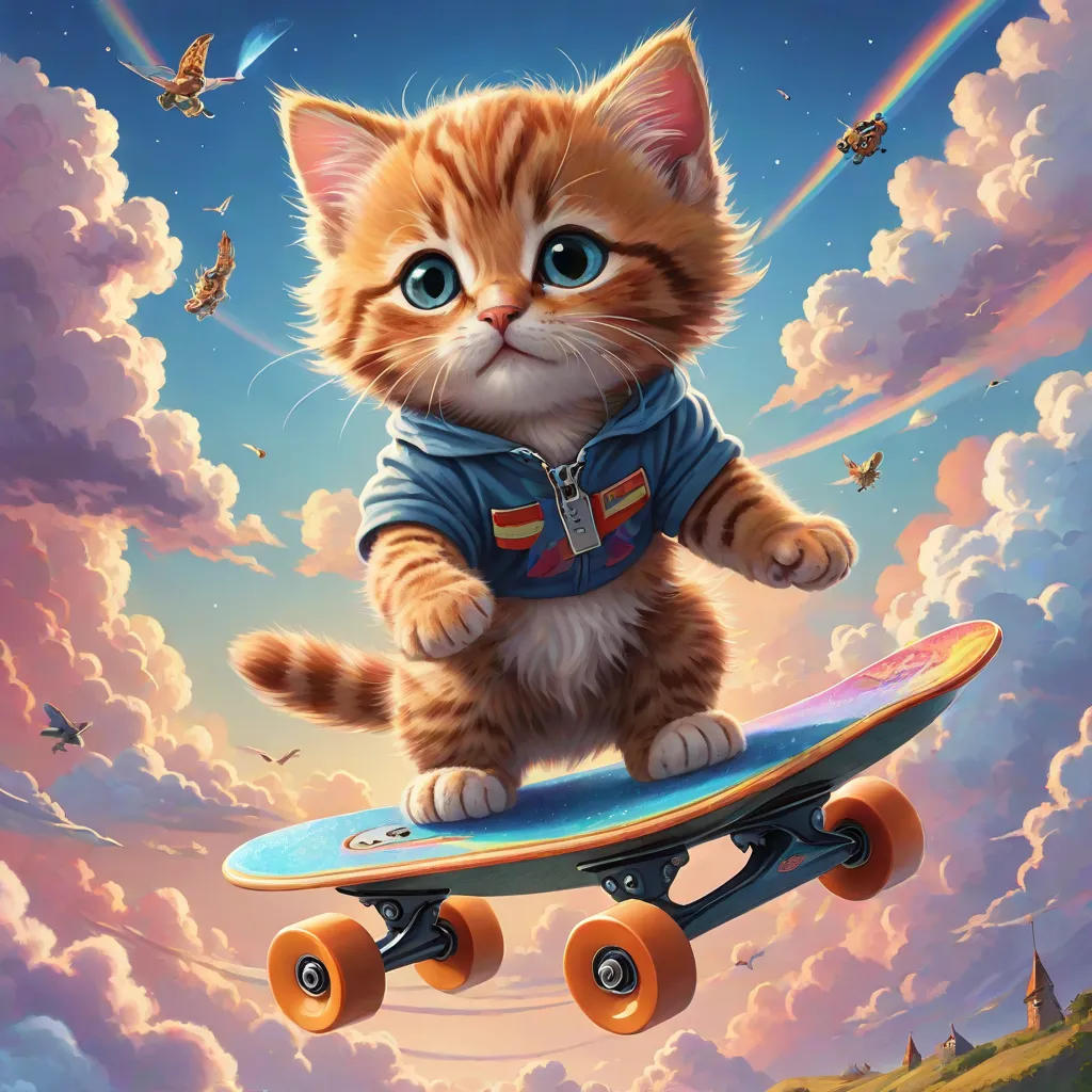 El Gatito y la Patineta Mágica