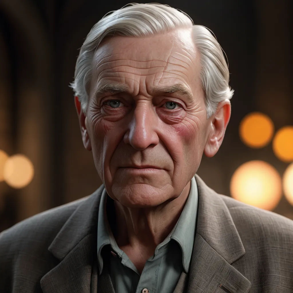 a man with a suit and a green shirt is staring at the camera with a blurry background of lights, photorealism, a character portrait, Anson Maddocks, ultra realistic faces