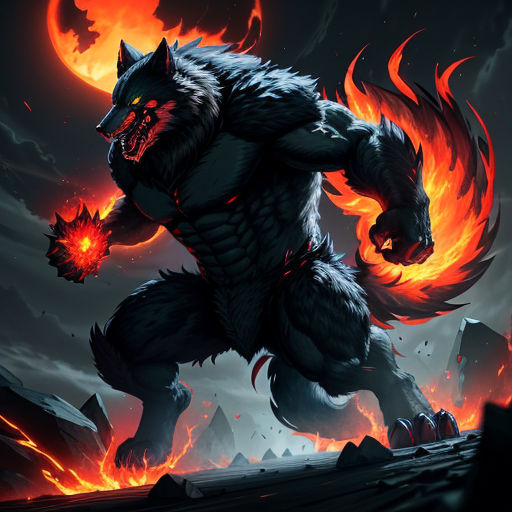 dark elemental wolves