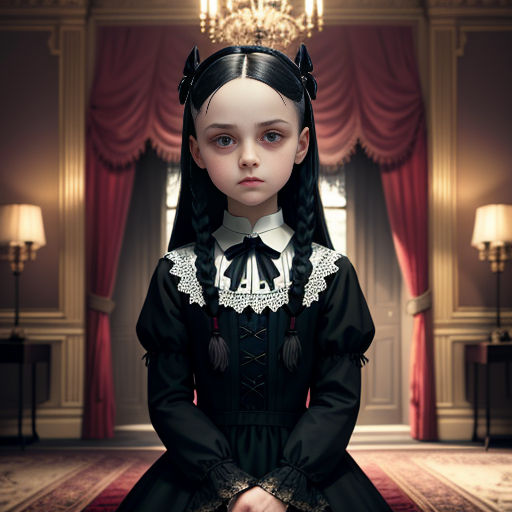 Wednesday addams with sales her doll