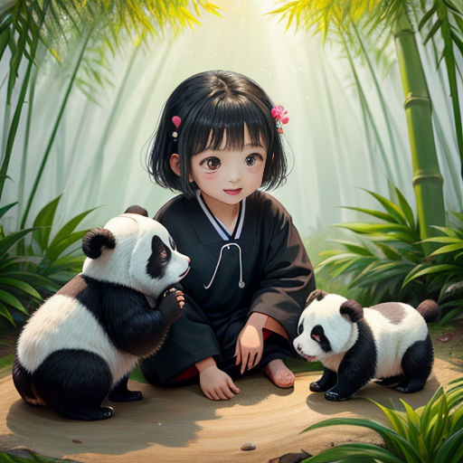 Yuzi and the Adorable Pandas