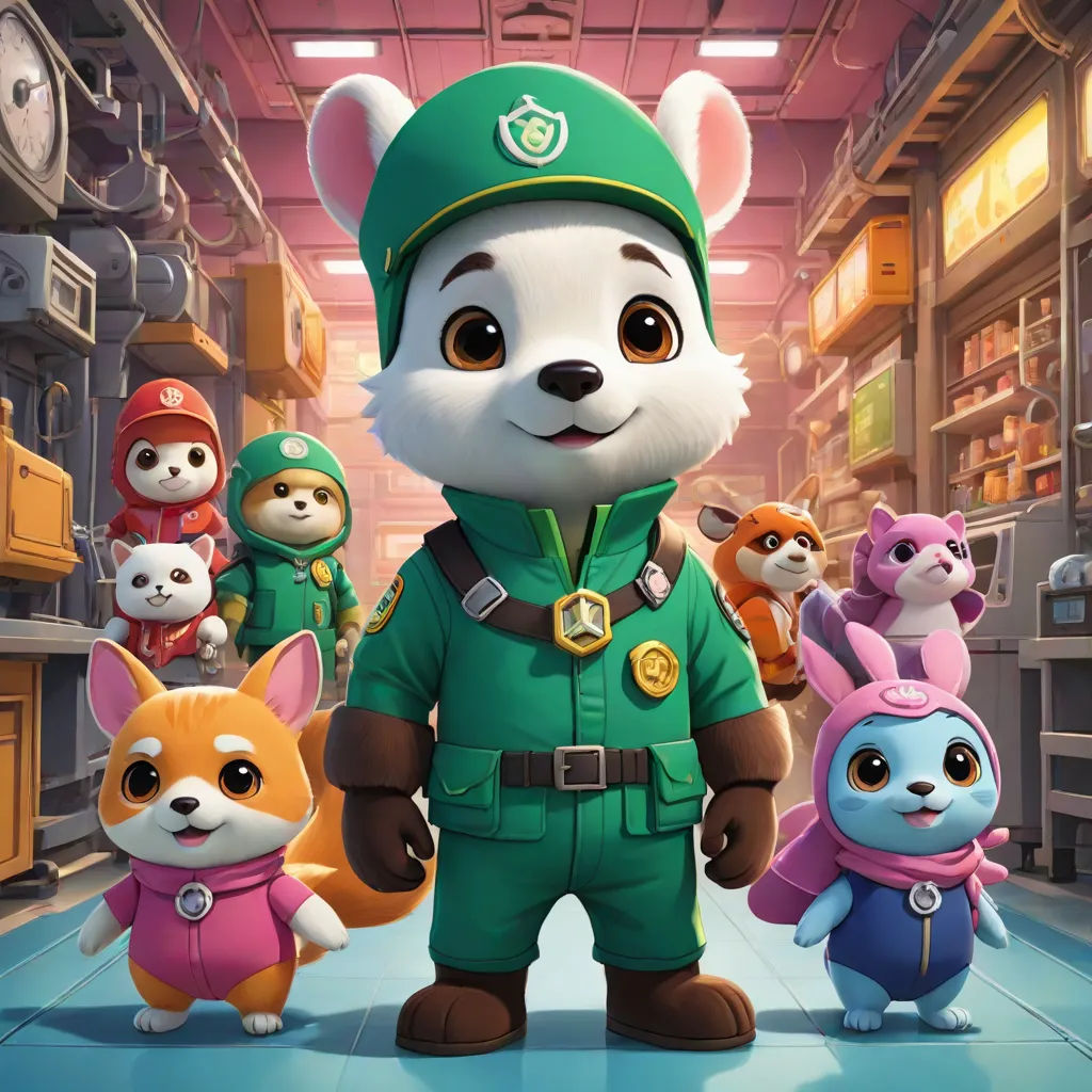 a cartoon character with a bunch of animals in a store with a caption that reads,'the secret life of pets ', poster art, Du Jin, furry art, promotional image