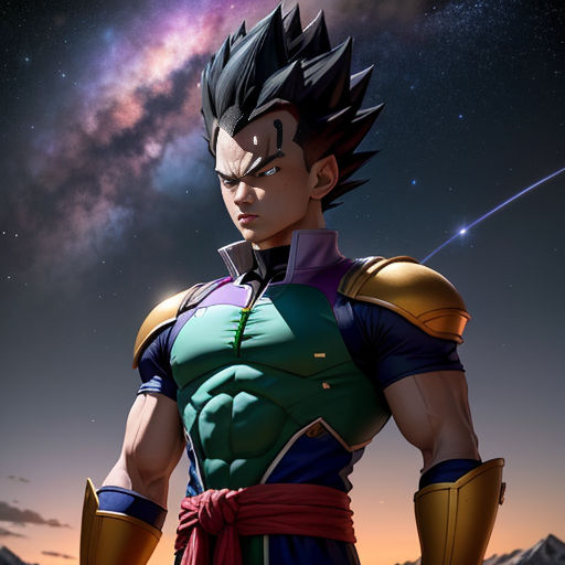 Vegeta's face from planet vegeta