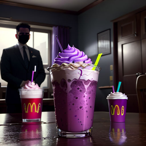 McDonalds Happy Birthday Grimace Shake Cup Size Small With Dome Lid