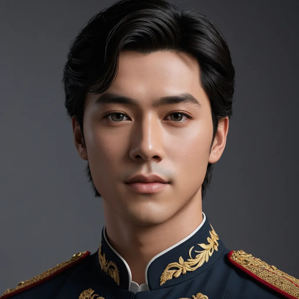 a man in a military uniform is looking at the camera with a serious look on his face and shoulder, classical realism, a photorealistic painting, Du Jin, sakimichan