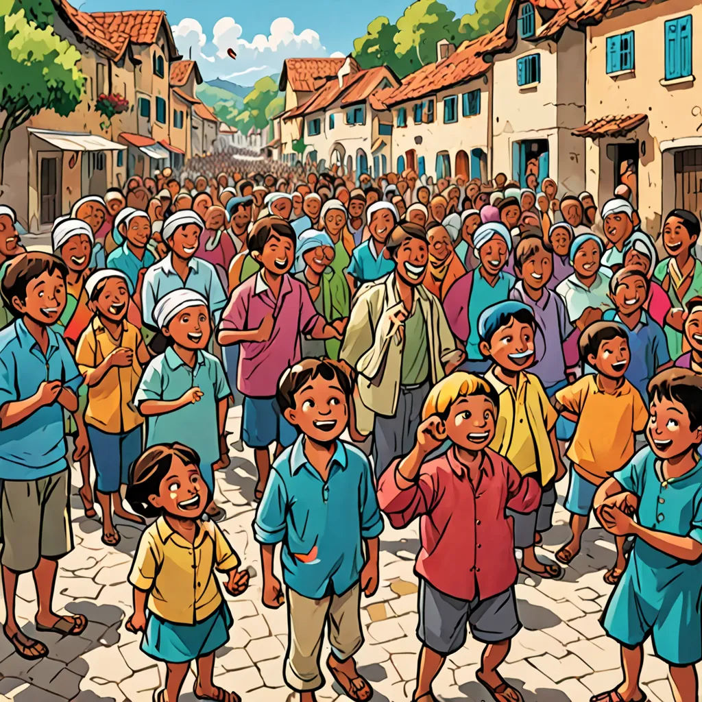 a crowd of people standing around each other on a street with buildings in the background and a man in the middle of the crowd, hurufiyya, a comic book panel, Asaf Hanuka, comic cover art