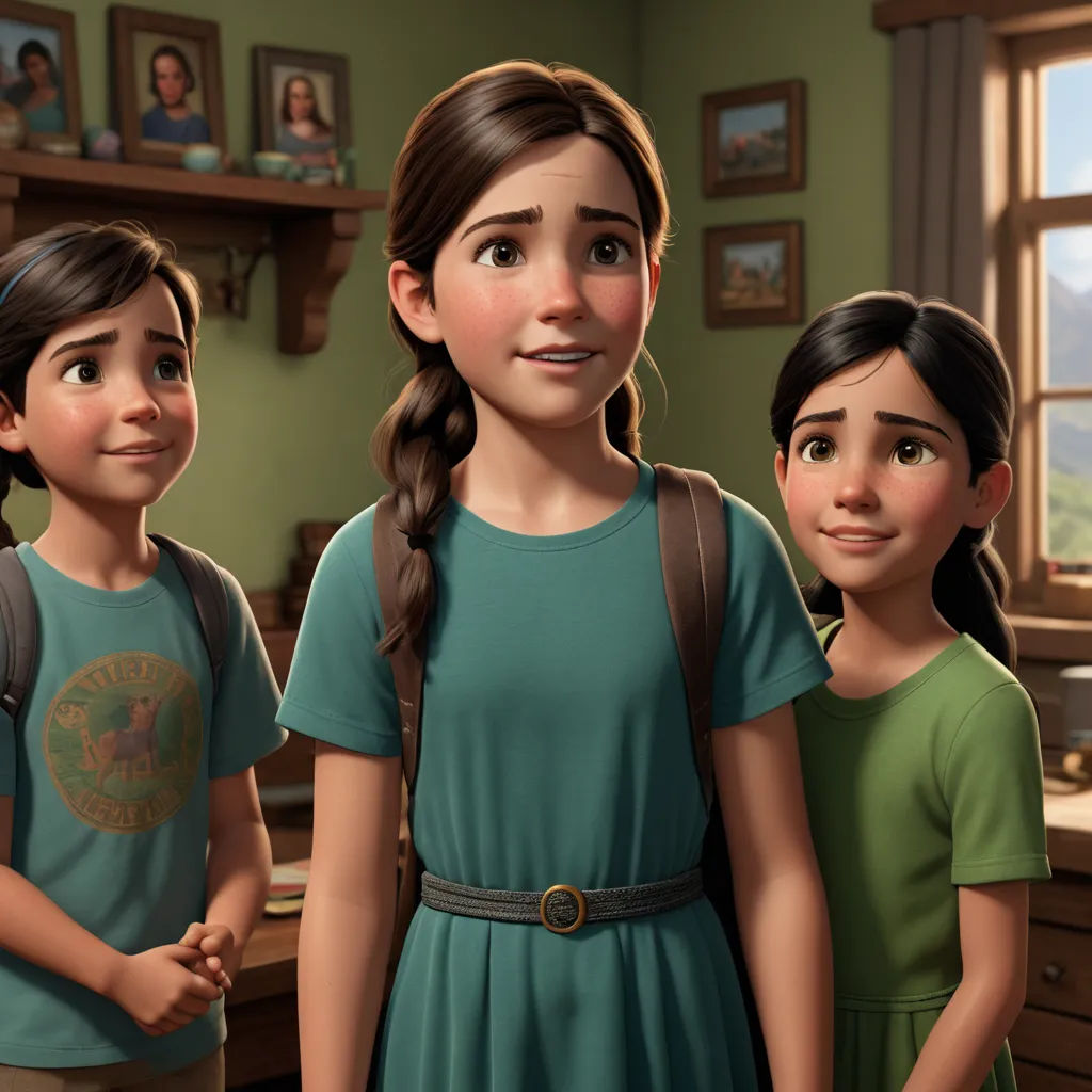 a group of three girls standing next to each other in a kitchen next to a window with a mountain view, photorealism, concept art, Eddie Mendoza, cgstudio