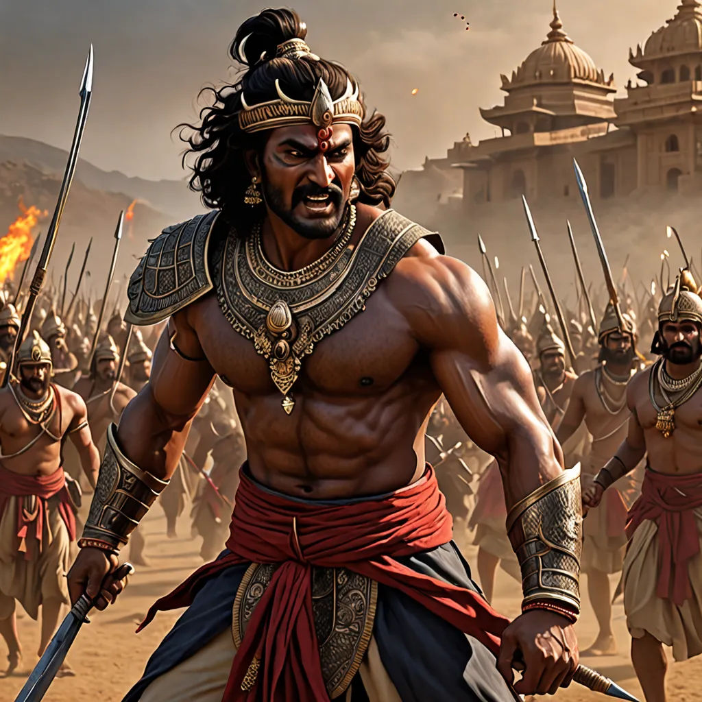 a man with a beard and a beard standing in front of a group of men in costume and weapons, samikshavad, a detailed matte painting, Altoon Sultan, movie still