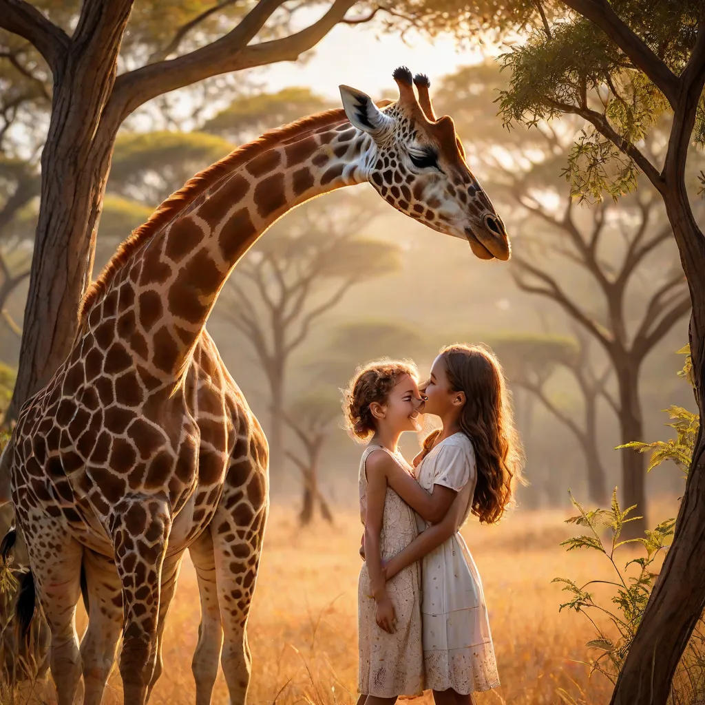 The Giraffe and the Freckled Girl